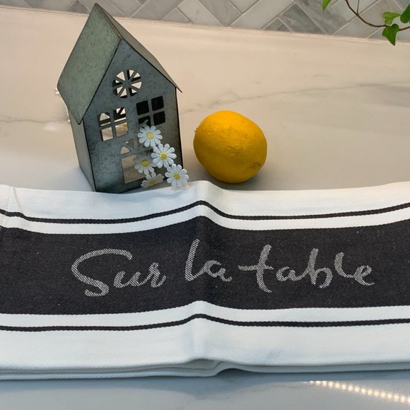 Sur La Table Logo Dish Towel (plus a little country tin house) NWT - Picture 12 of 13